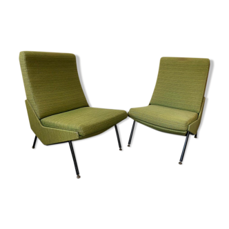 Pair of armchairs design Paul Geoffroy, model Troika