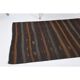 Vintage Turkish Hand-Knotted Wool Cotton Brown Kilim Runner 101x190