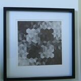 Tableau Vintage Art Optique - Victor Vasarely - Frame 40x40cm