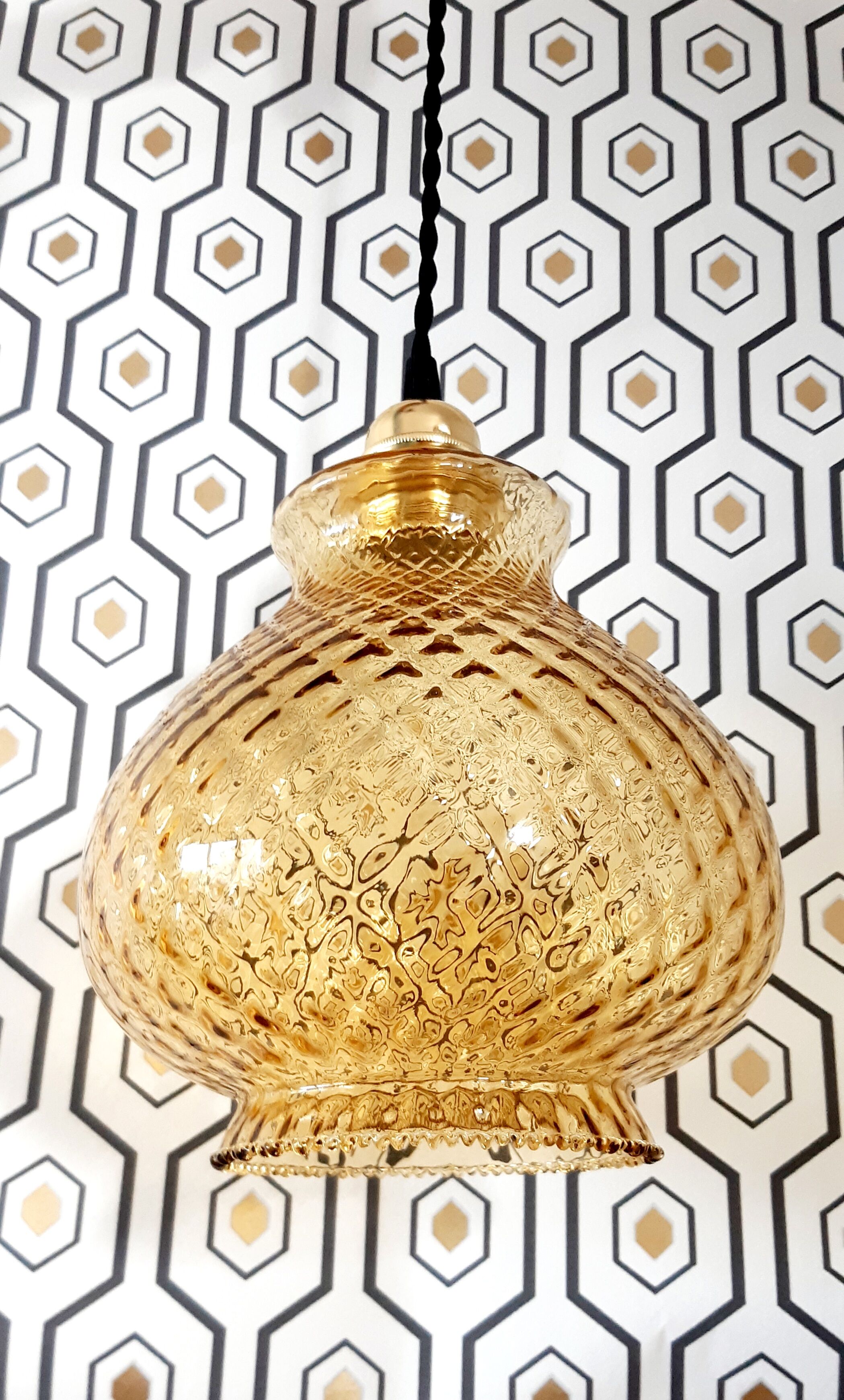 Golden vintage suspension