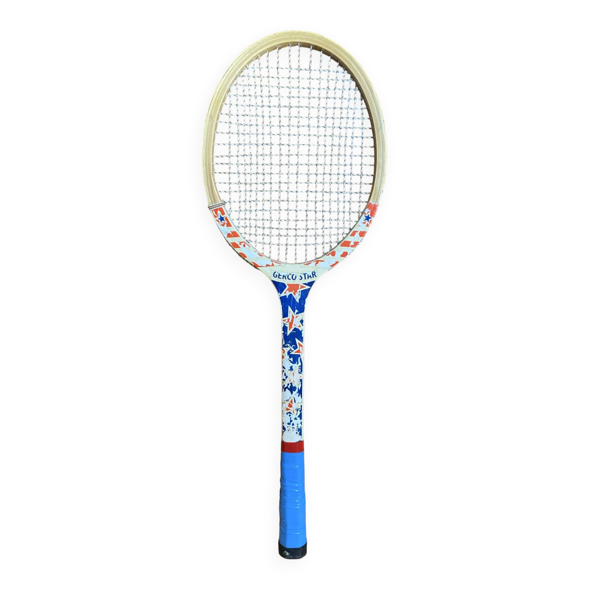 Vintage gerco star wooden tennis racket sport