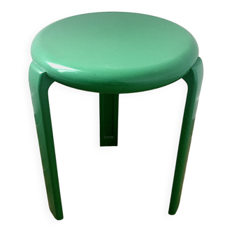 Vintage green metaplastica stool lucchese italy 1980s
