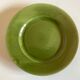 Set of 6 plates in green faience 1960