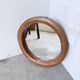 Woven wicker round mirror 1960