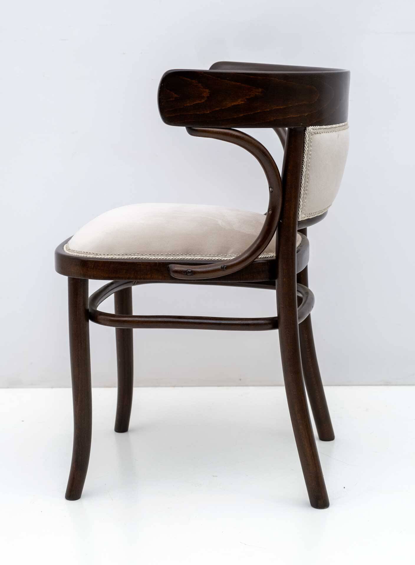 Thonet Austrian Curved Wood Armrests Chair, 1920s
