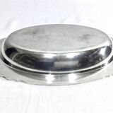 Gallia collection serving dish in silver metal