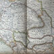 Carte ancienne Péninsule des Balkans 69x54cm