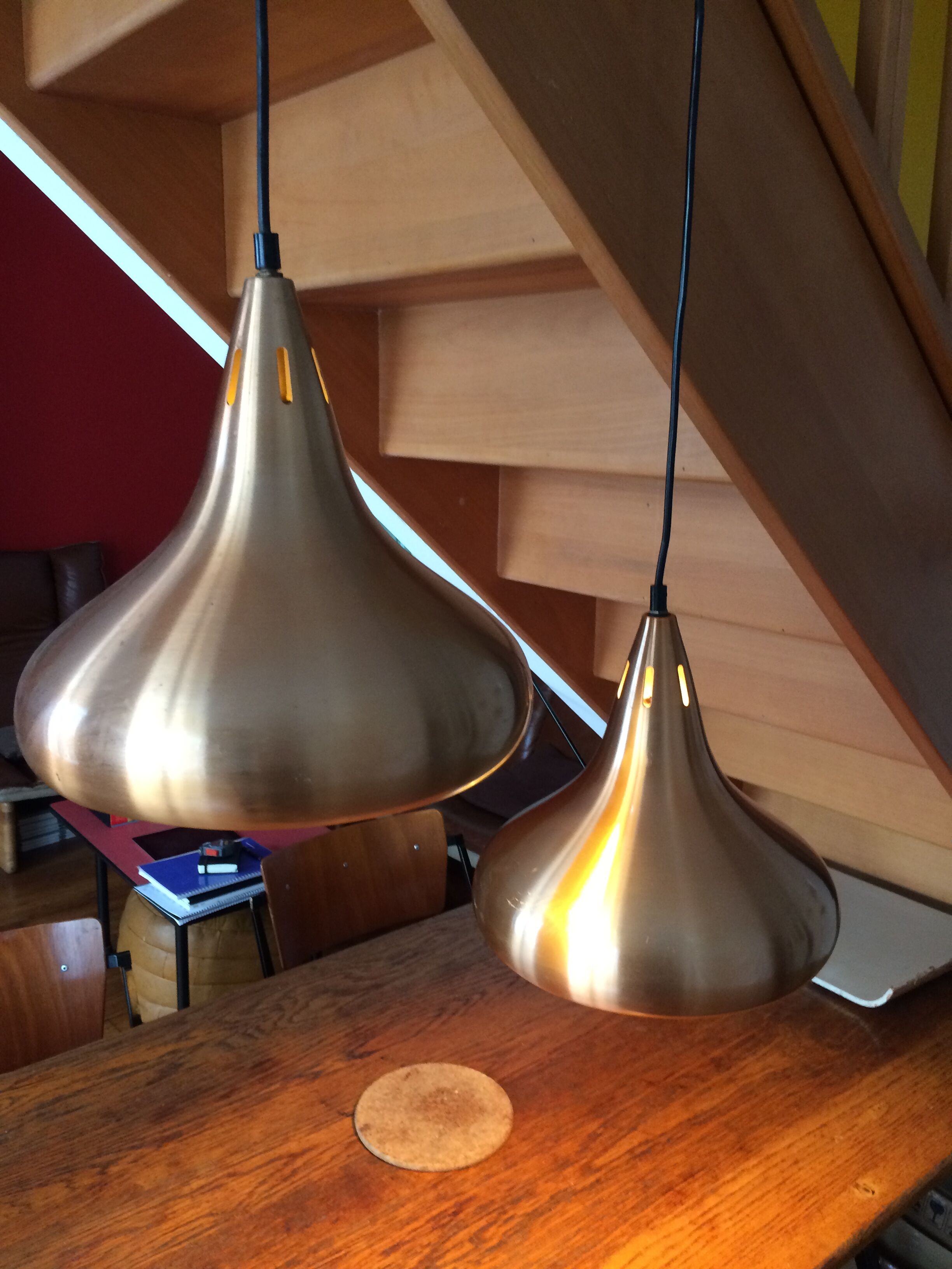 Pair of vintage pool hanging