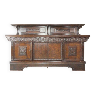 Brown oak sideboard, 1890s
