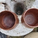 Scandinavian bottle and teak glass service