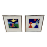 Pair of lithographs "BENT KARL JAKOBSEN".