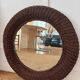 Mid-century wicker and rattan mirror