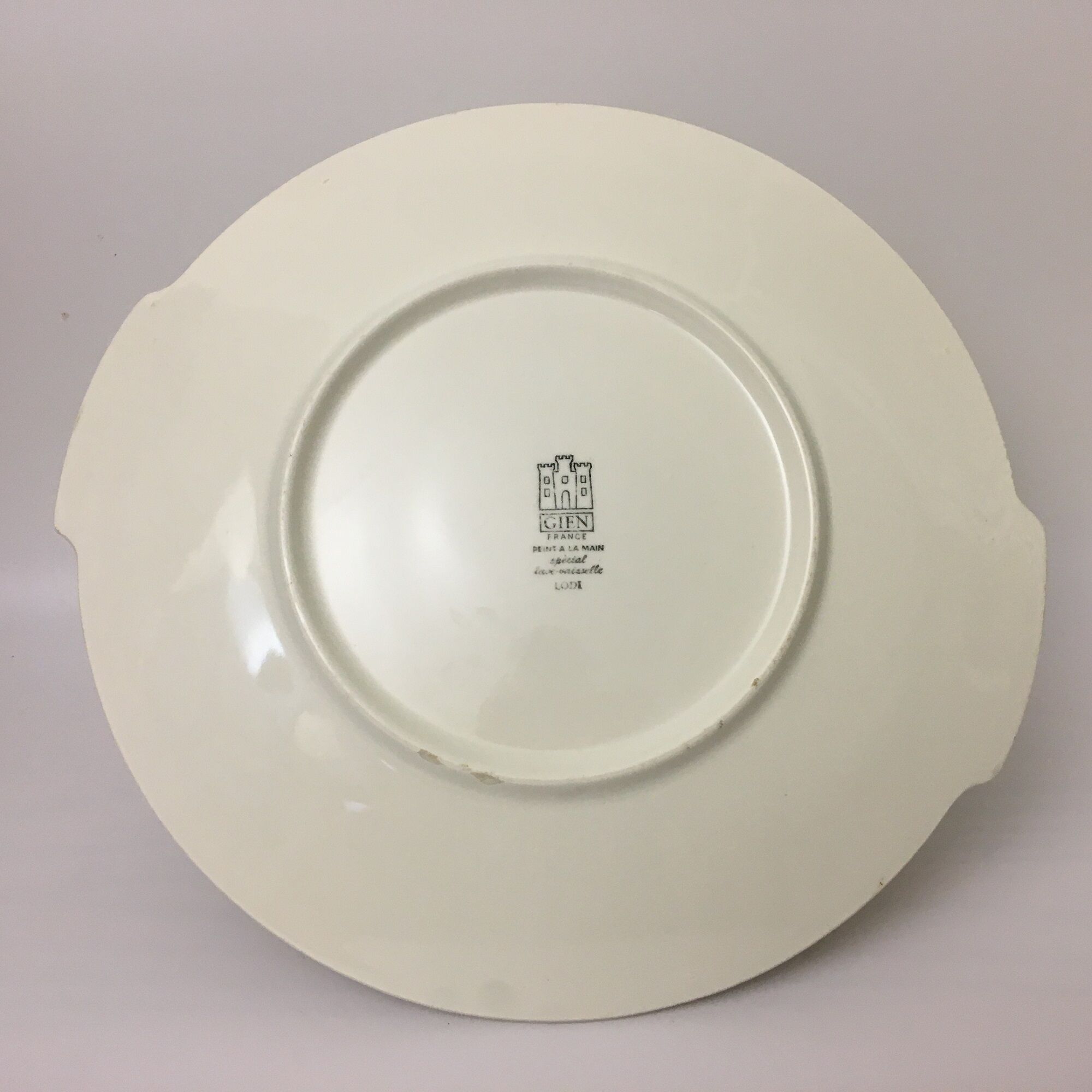 Plat de service  « Gien » modèle Lodi peint à la main