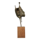 Jetty Homan, Abstract Sculpture, 1970s, Bronze & Teak
