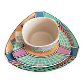 Tasse, soucoupe et assiette au design 'Flash' de Rosenthal. Vintage.