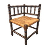 Straw corner chair for children