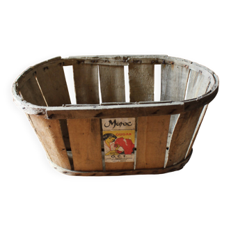 Storage box wooden slats crate Morocco Ougar 20 L