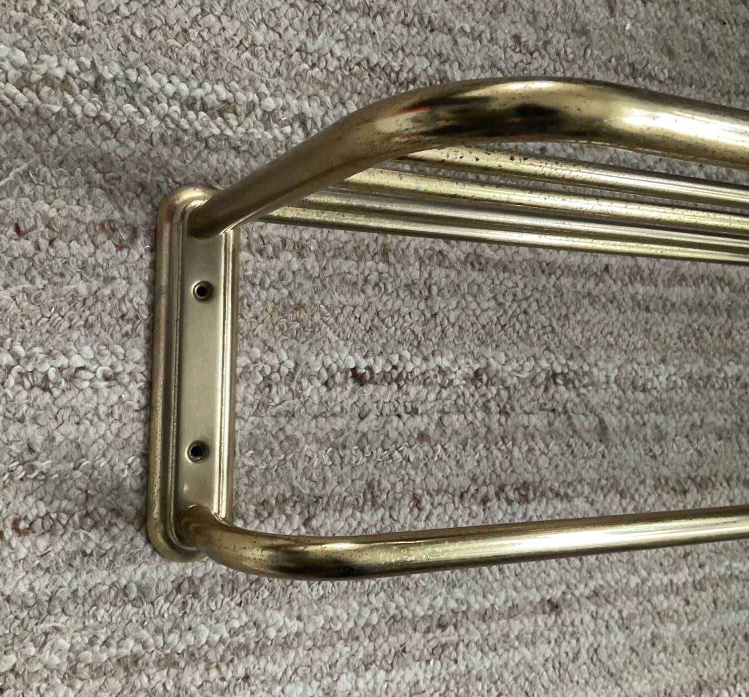 Vintage coat rack in gold metal