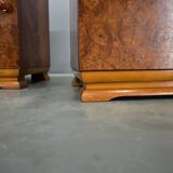 1939s pair of art deco bedside tables, Czechoslovakia