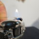 Briquet Hermes en argent "Bambou"