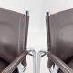 Pair of 1970s Vintage Hans Eichenberger Leather & Chrome Lounge Chairs, Labeled