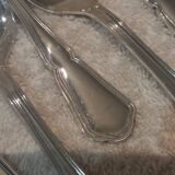 12 silver-plated ice cream scoops, Ercuis goldsmith, 13.7cm contours