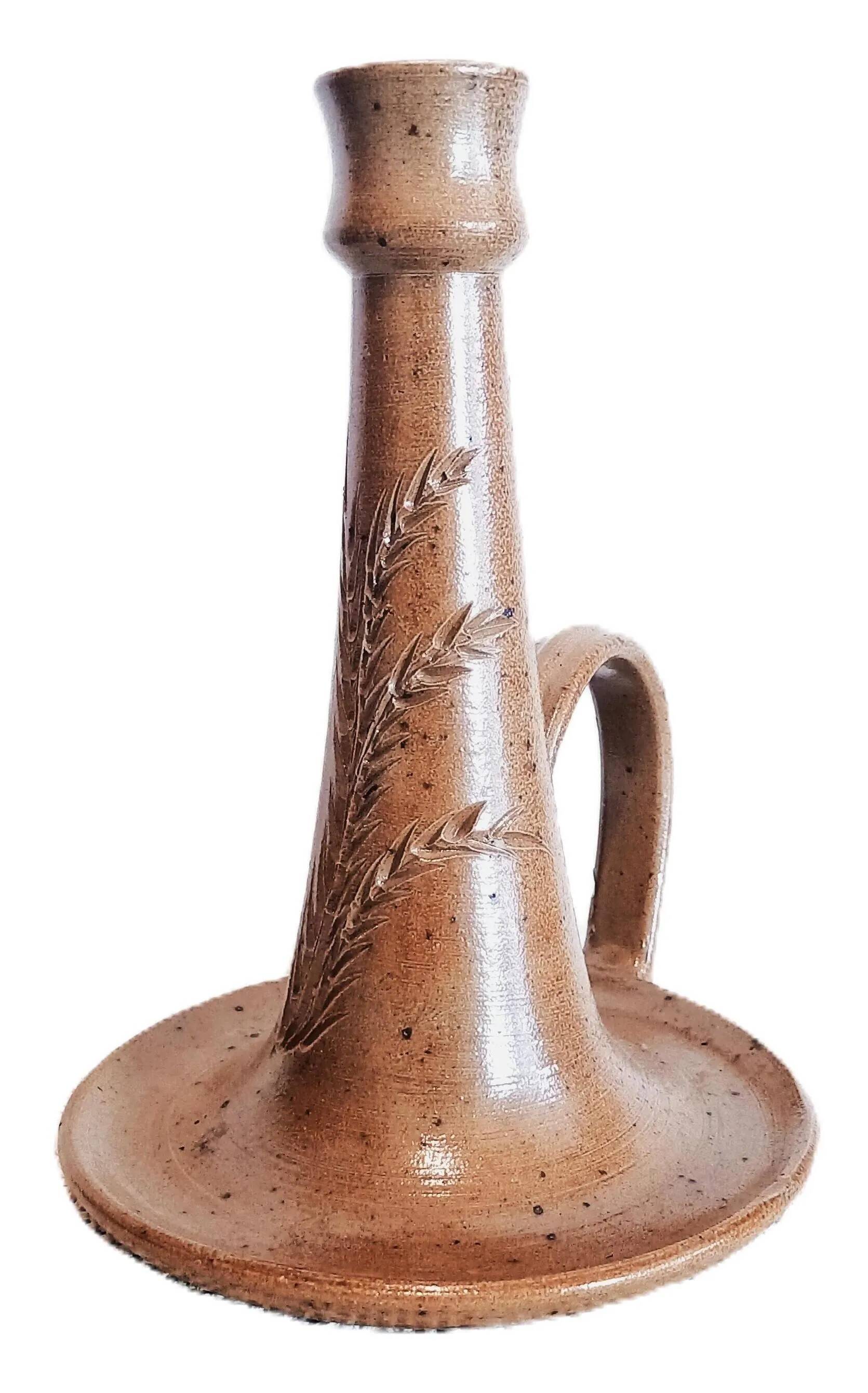 Stoneware candle holder