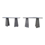 Pair of metal consoles