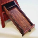 Ancien tabouret de barbier coiffeur chinois 19ème xixème siècle en bois laqué