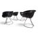 Set of 4 Pan Am dining chairs, chrome, leather by Gastone Rinaldi for RIMA,