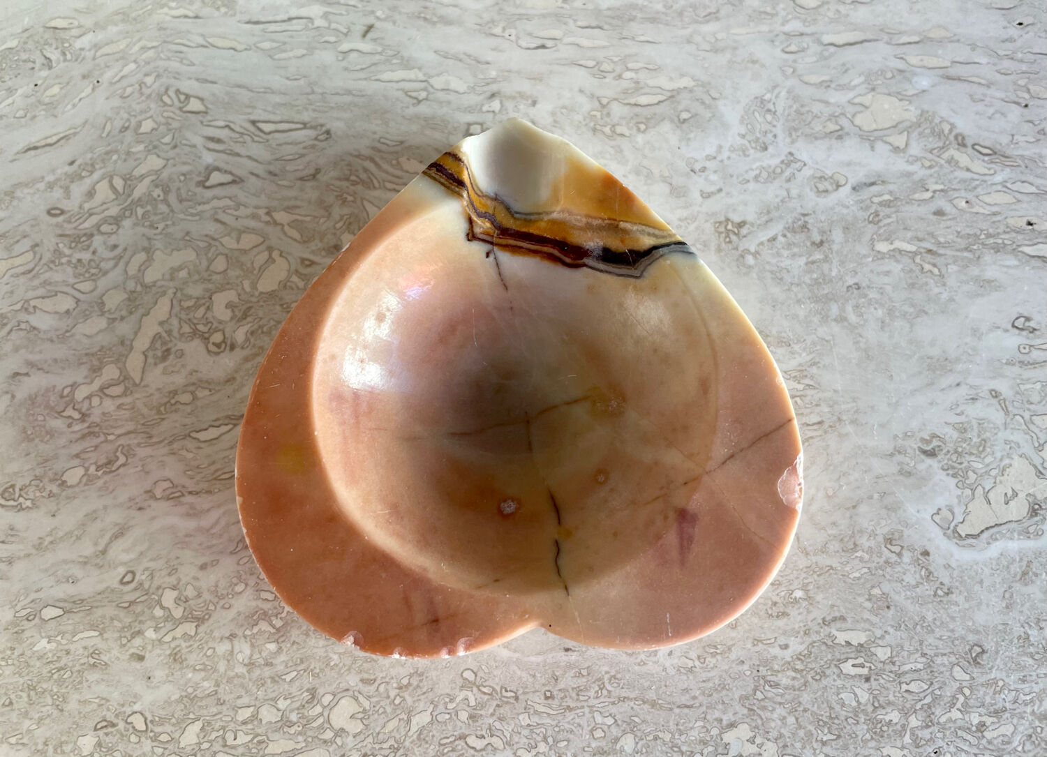 Vintage Onyx Heart Ashtray