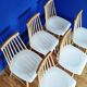 6 chaises vintage bois et blanc