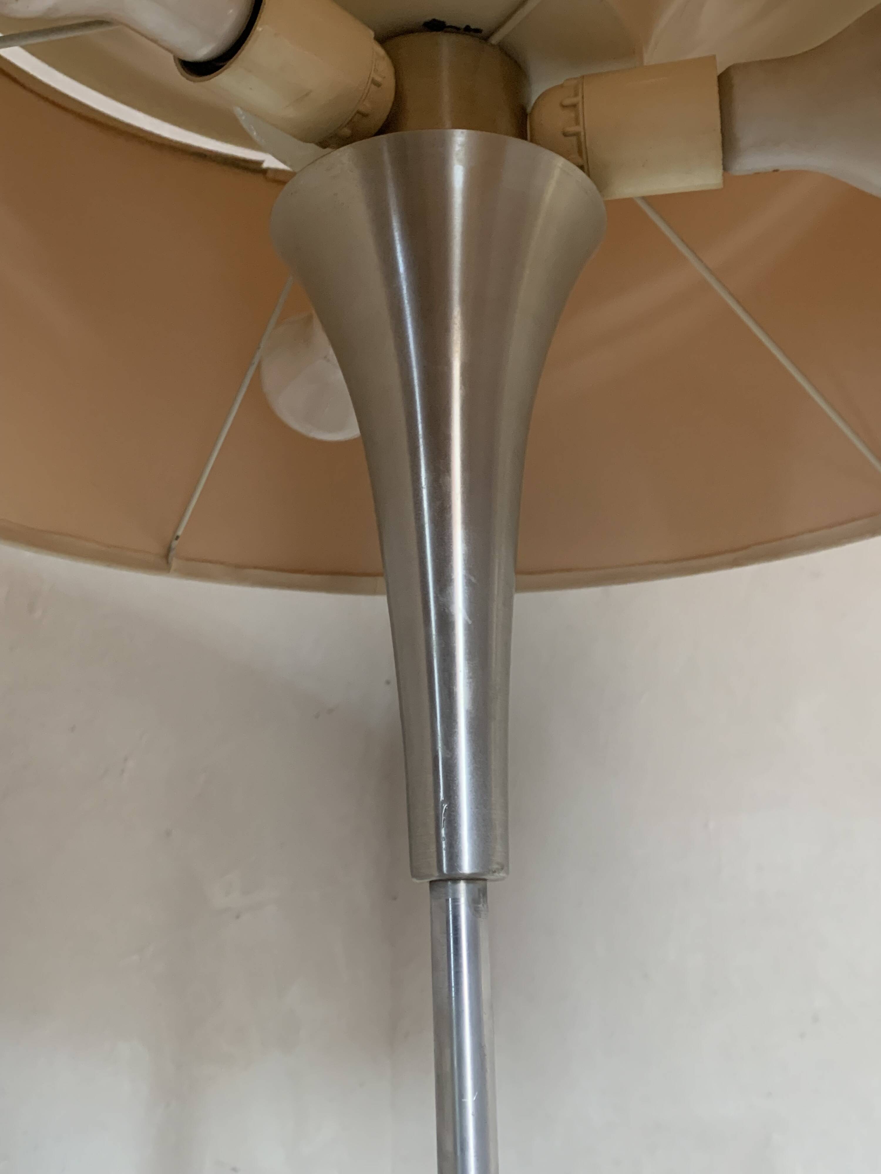 Lampadaire scandinave palissandre pied tulipe vintage