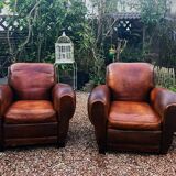 pair of club armchairs