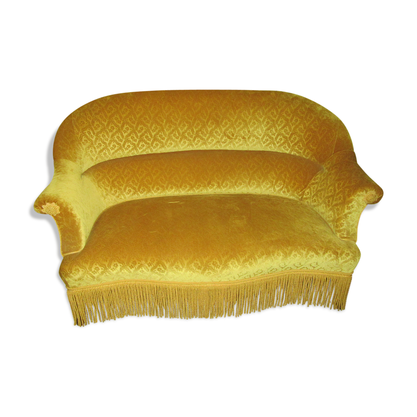 Toad yellow velvet sofa