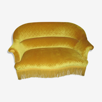 Toad yellow velvet sofa