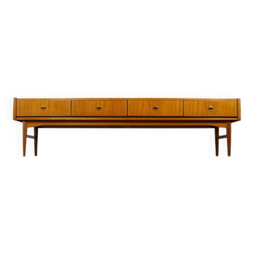 Enfilade basse scandinave en teck, 1960