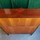 Secretaire commode a cylindre en bois verni