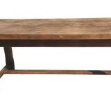 Solid oak farmhouse table with one drawer