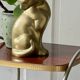 Table d'appoint vintage en laiton et formica