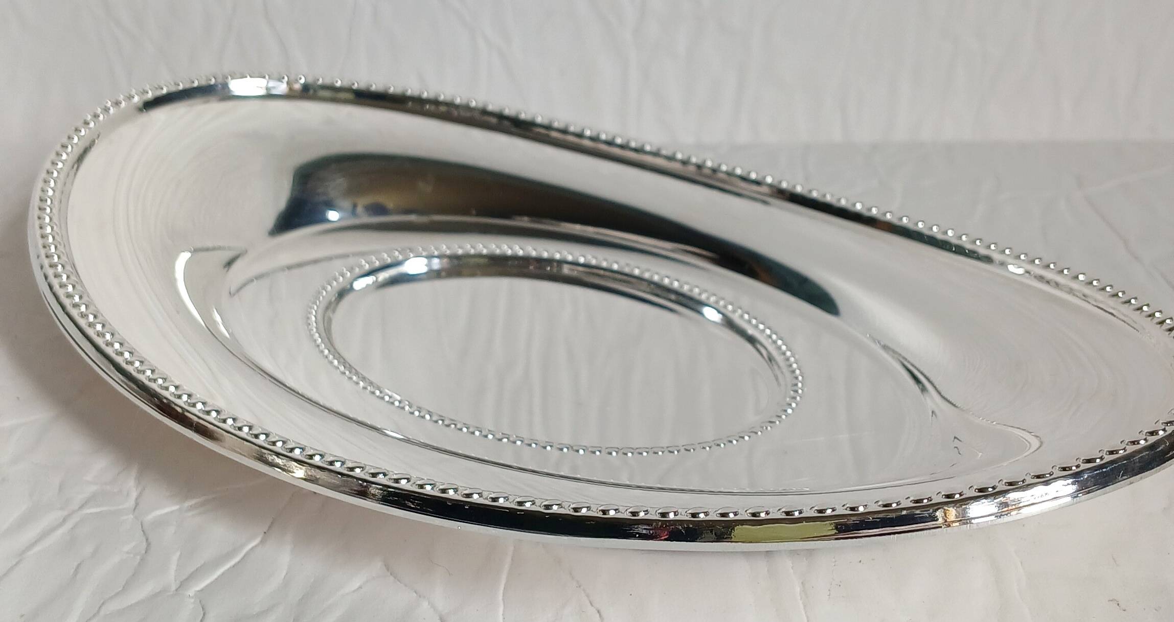 Saucière & son plateau en métal argenté "MR Silver Plated" made in England