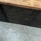 Old piece of furniture transformed into a TV stand