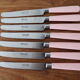 6 couteaux roses acier inox molybdene