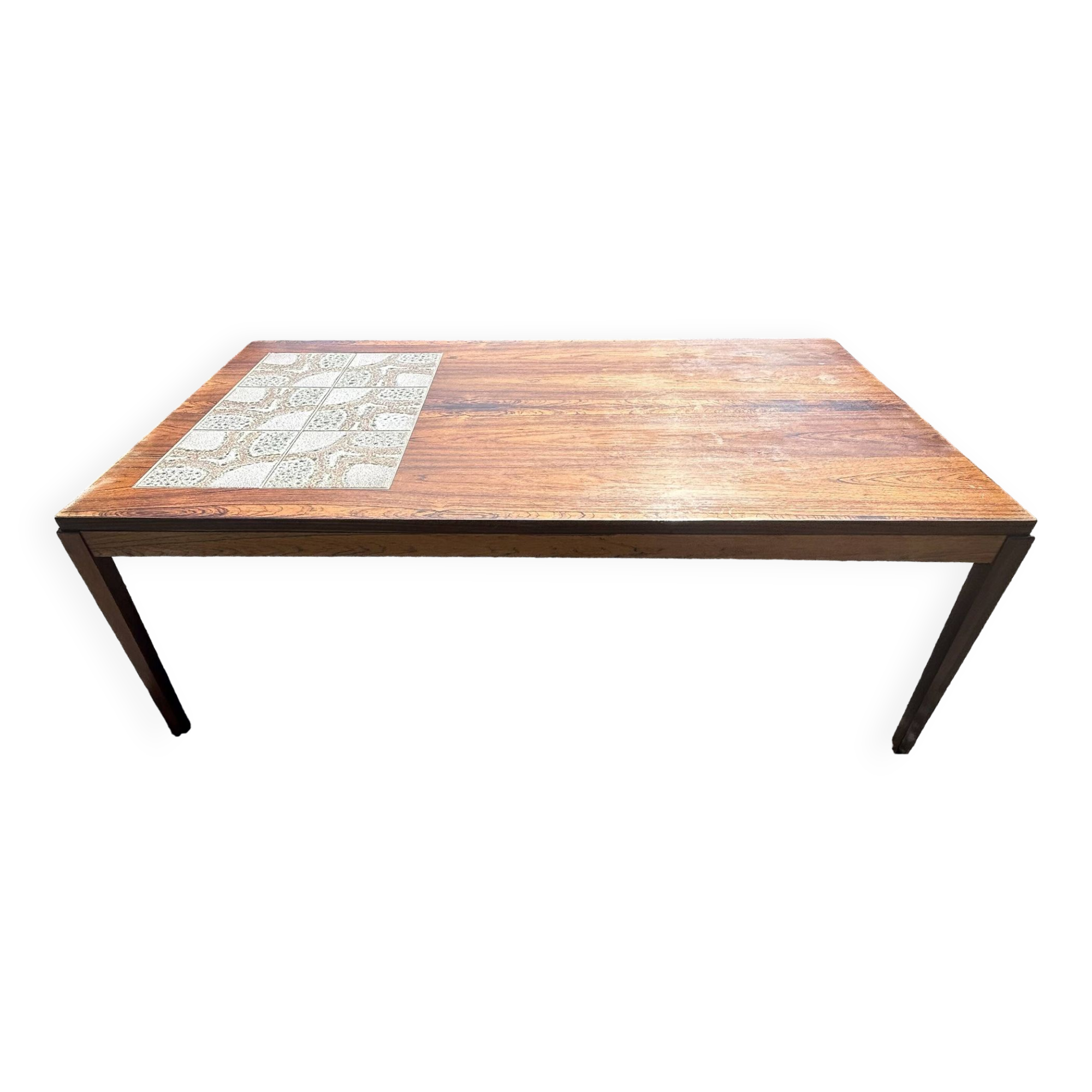 Danish rosewood coffee tables with tiles