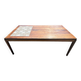 Tables basses danoises en palissandre et carrelage