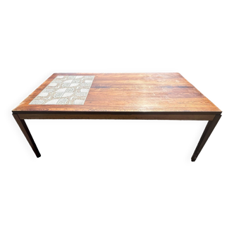Danish rosewood coffee tables with tiles