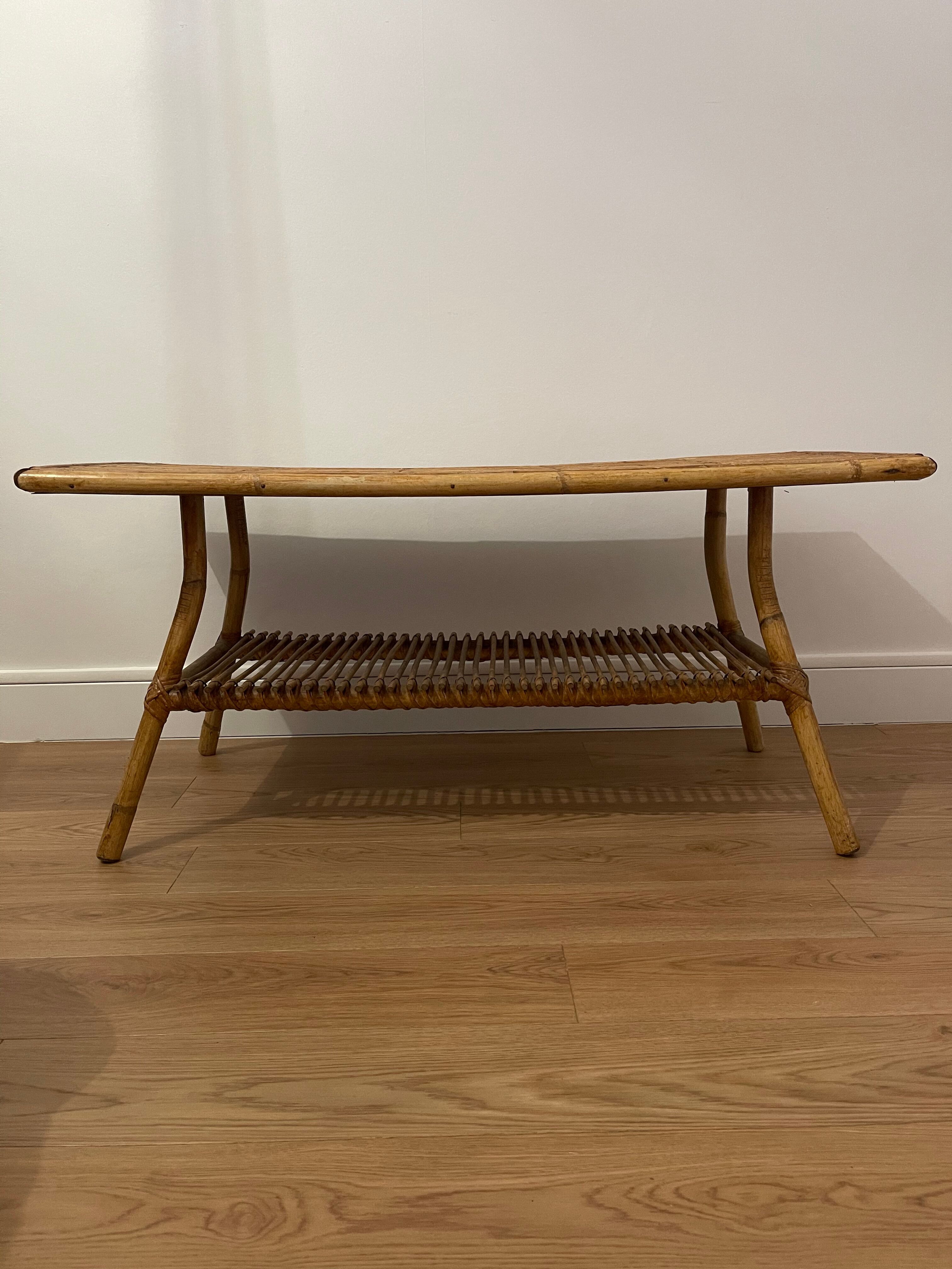 Rattan coffee table