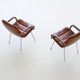 Geoffrey Harcourt pair of armchairs in leather Artifort The Netherlands 196