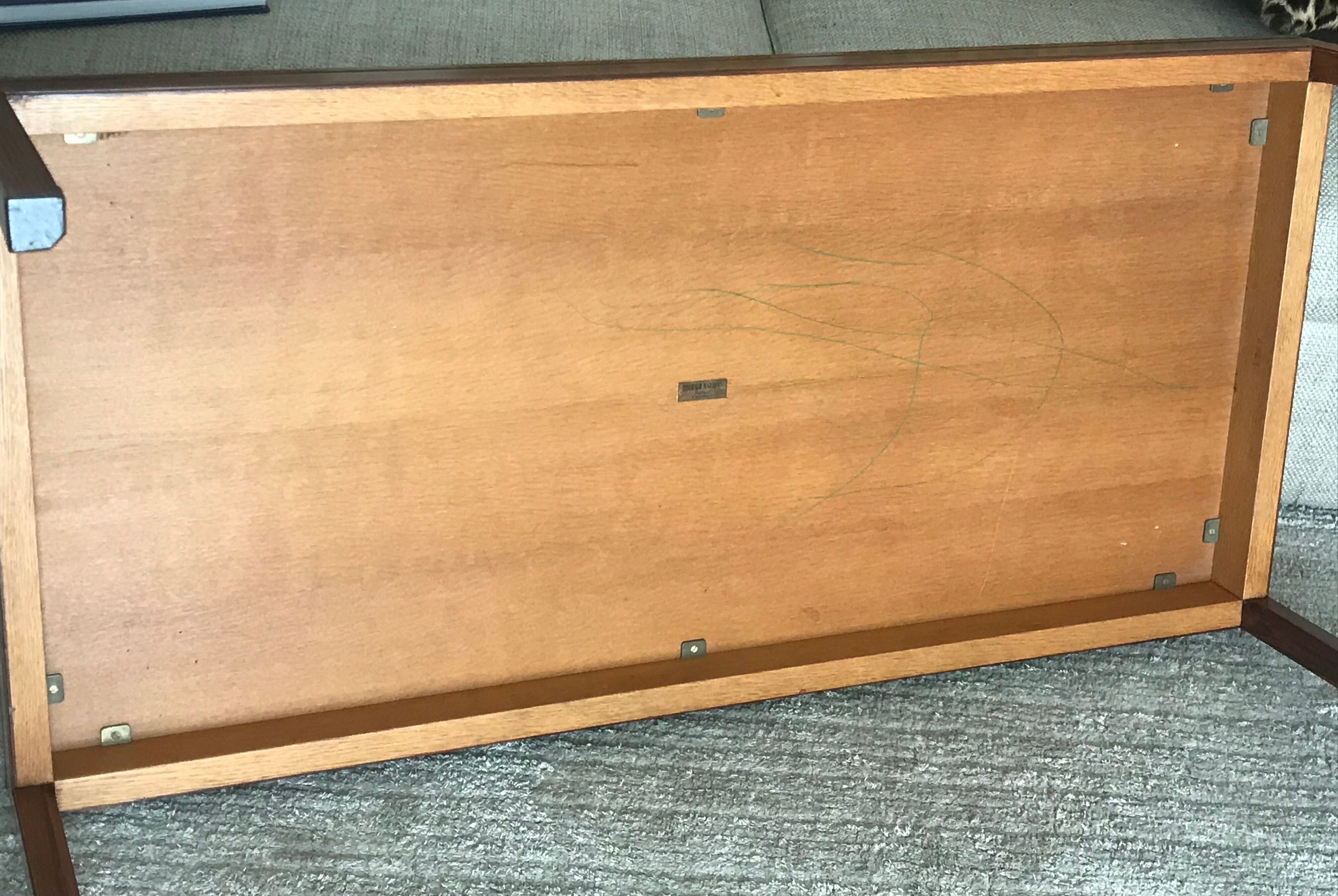 Vintage danish rosewood rectangular coffee table 60s perfect condition, by Thorald Madsens.