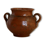 Small pottery handmade ceramic vase double handles